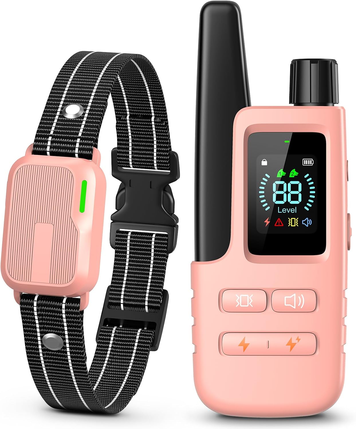 Dog Shock Collar - 4500FT Dog Training Collar with Remote, IPX8 Waterproof Electric Dog Collar with 4 Training Modes, Rechargeable eCollar for Small Medium Large Dogs 10-120lbs(Sky Blue)