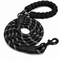 ARVELLO Reflective Dog Rope Leash with Padded Handle, Poop Bag Holder & Waste Bag Roll, Heavy Duty Braided Training Leash for Small Medium Large Dogs