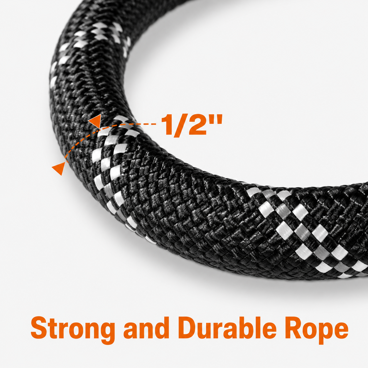 ARVELLO Reflective Dog Rope Leash with Padded Handle, Poop Bag Holder & Waste Bag Roll, Heavy Duty Braided Training Leash for Small Medium Large Dogs